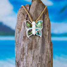 Load image into Gallery viewer, butterfly necklace butterfly jewelry hand carved by bali necklaces
