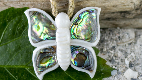 Bali Necklaces™ - Carving the NEW Abalone Butterfly