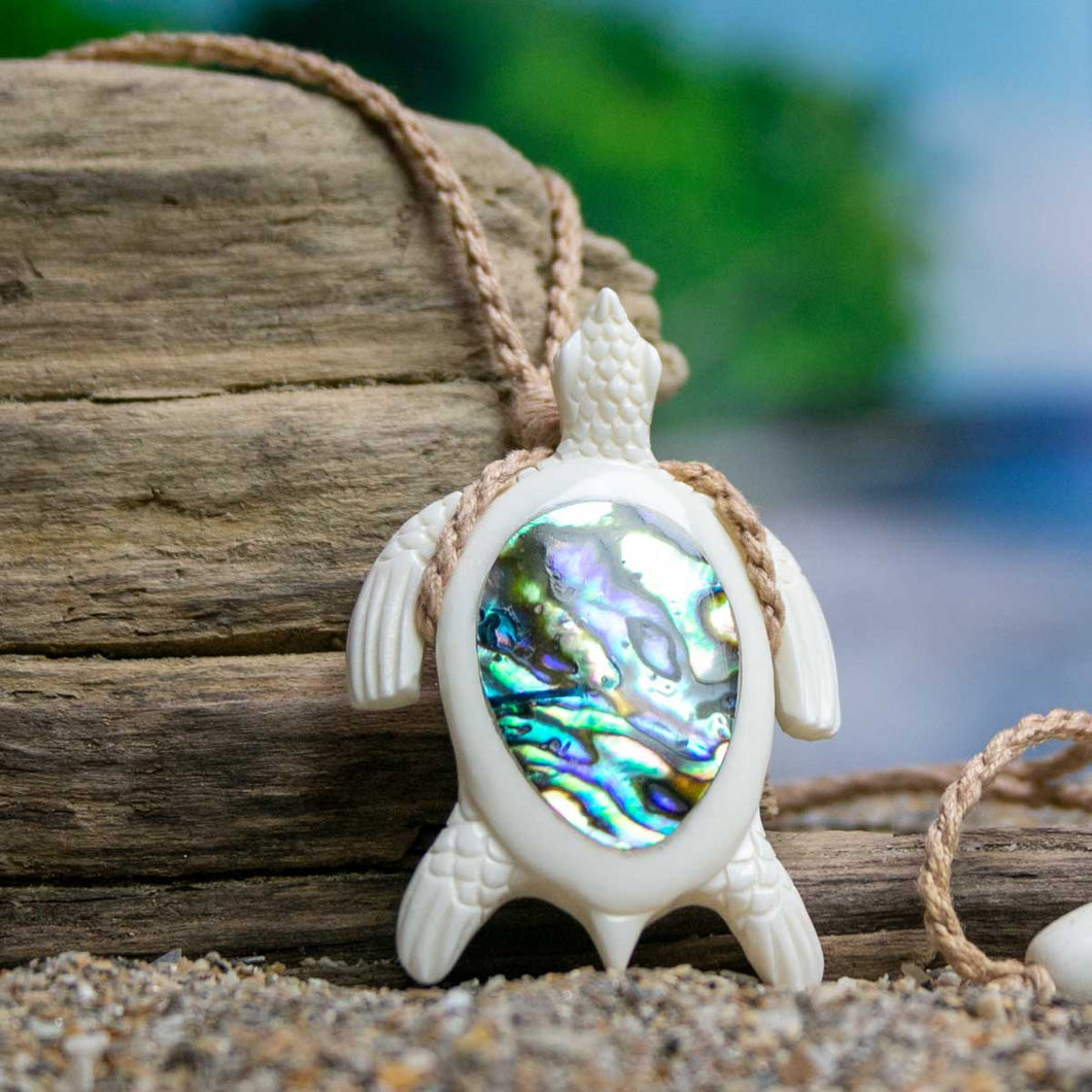 Amazon.com: Polynesian Design Bone Carved Turtle (Hawaiian Honu) Necklace.  : Handmade Products