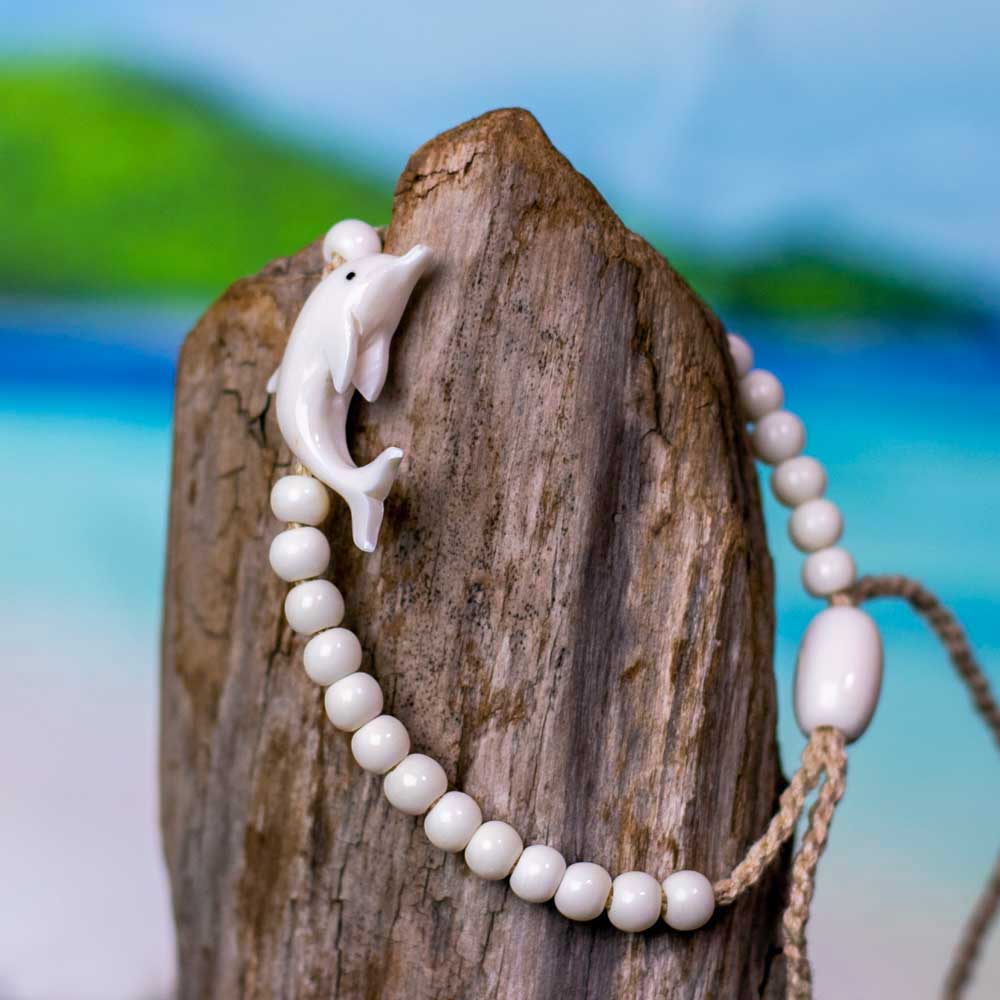 dolphin bracelet hand carved bali bracelet
