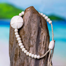 Load image into Gallery viewer, sand dollar bracelet hand carved bali bracelet
