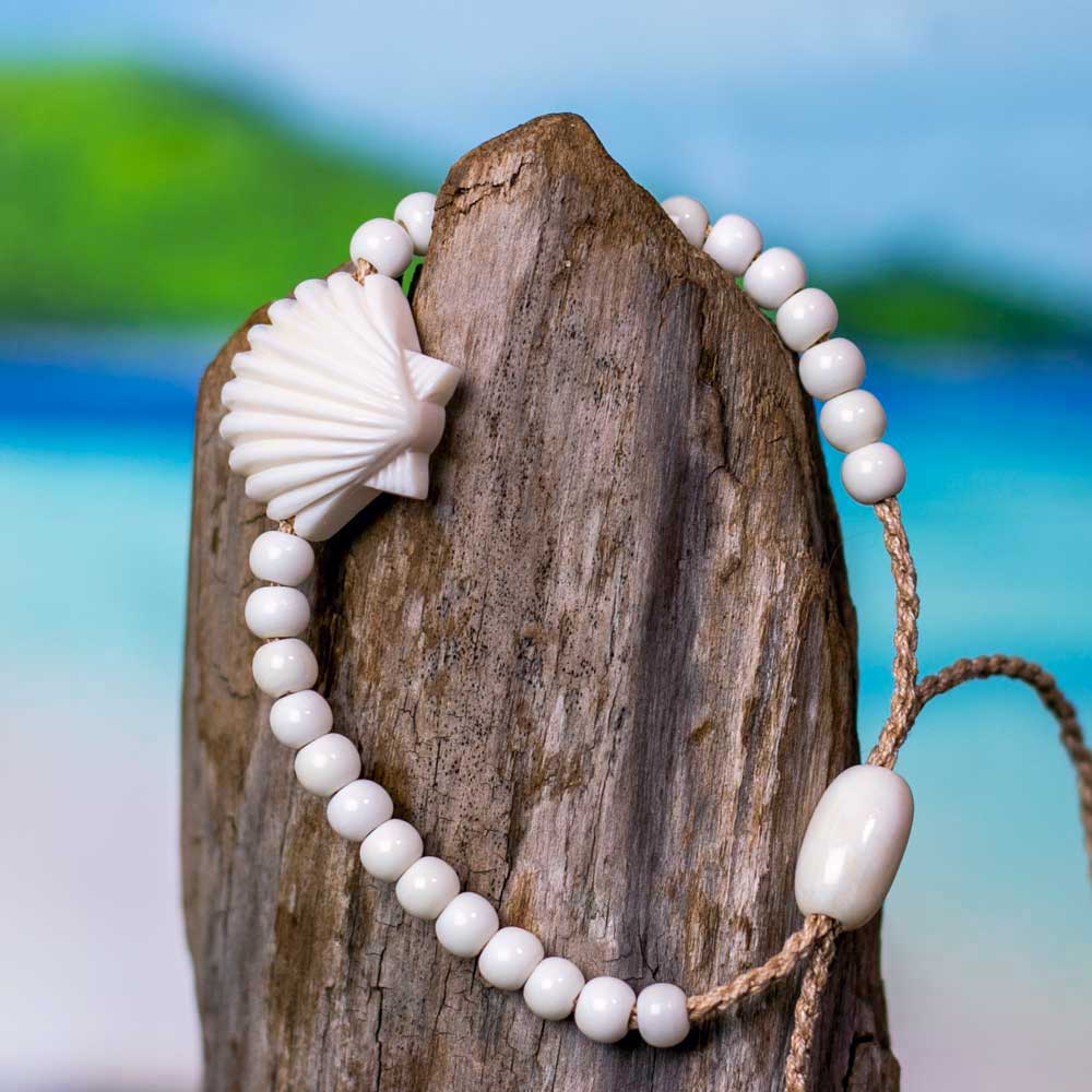 sea shell bracelet hand carved bali bracelet