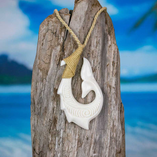 fish hook necklace fishing jewelry hand carved by bali necklaces