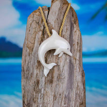 Load image into Gallery viewer, dolphin necklace dolphin jewelry hand carved by bali necklaces
