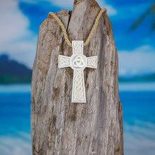 Load image into Gallery viewer, cross necklace crucifix necklace hand carved from bali necklaces
