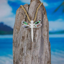 Load image into Gallery viewer, dragonfly necklace dragonfly jewelry hand carved by bali necklaces
