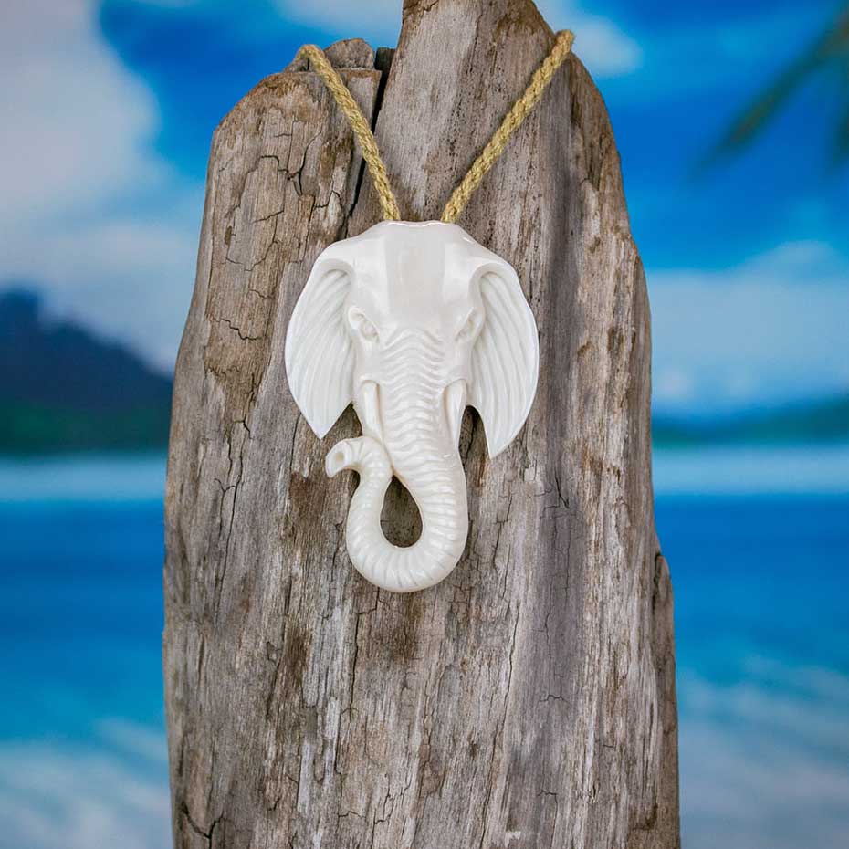 elephant necklace elephant jewelry hand carved by bali necklaces