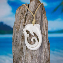 Load image into Gallery viewer, dolphin necklace dolphin jewelry hand carved by bali necklaces
