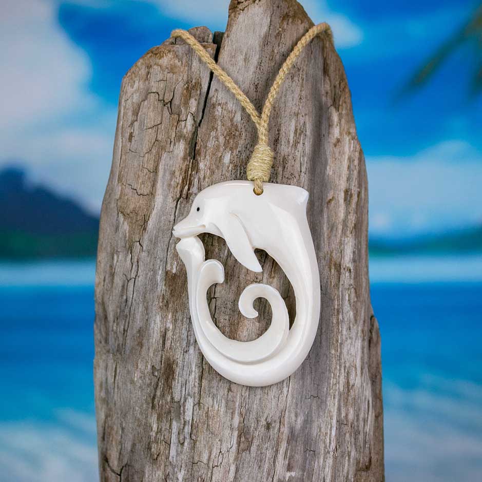 dolphin necklace dolphin jewelry hand carved by bali necklaces