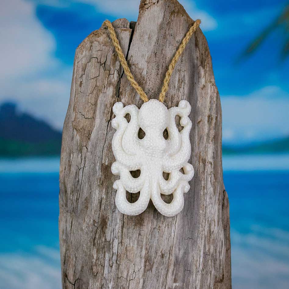 octopus jewelry octopus necklace hand carved by bali necklaces