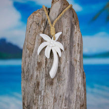 Load image into Gallery viewer, palm tree necklace palm tree jewelry hand carved by bali necklaces
