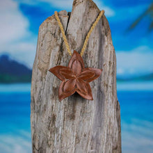 Load image into Gallery viewer, plumeria flower necklace flower jewelry hand carved by bali necklaces
