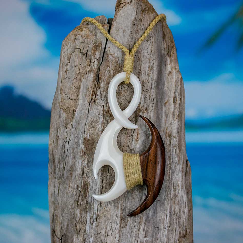 Hawaiian necklace hook jewelry hand carved by bali necklaces