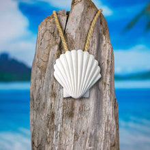 Load image into Gallery viewer, seashell necklace seashell jewelry hand carved by bali necklaces

