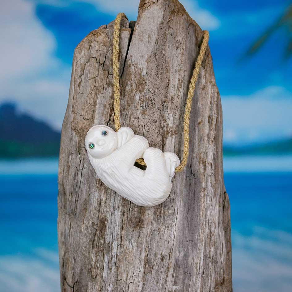 sloth jewelry sloth necklace hand carved by bali necklaces