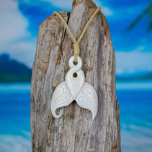Load image into Gallery viewer, whale tail necklace whale tail jewelry hand carved by bali necklaces
